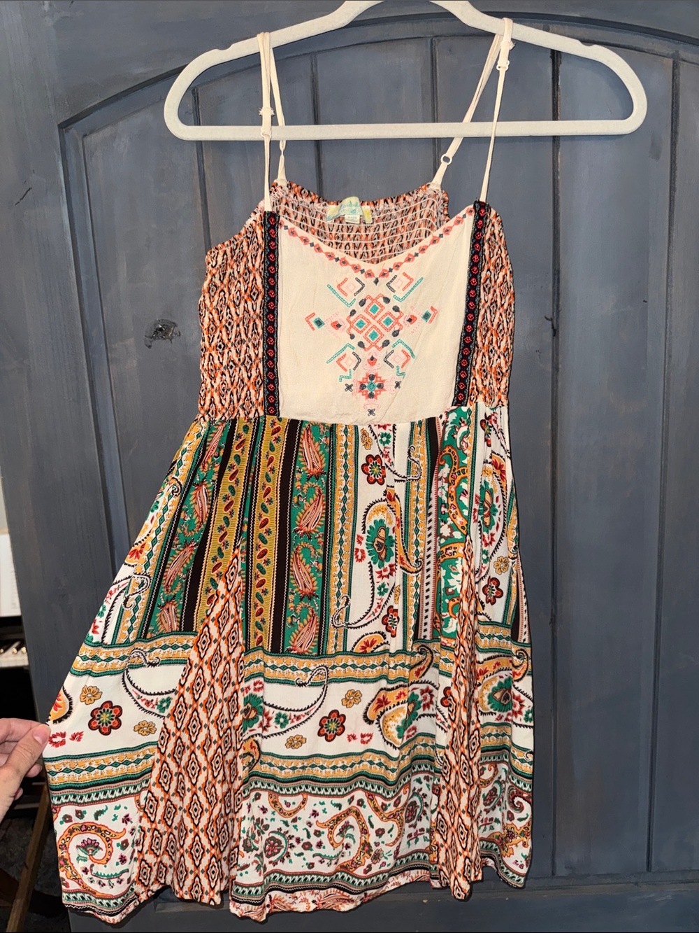Boho Cool Embroidered Spaghetti Strap Dress by Altard State